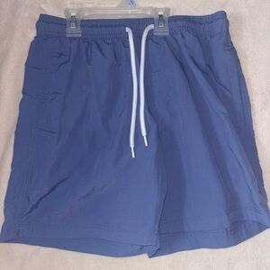 Blue Drawstring Shorts